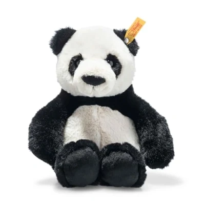 Afbeelding van Steiff 75650 Soft Cuddly Friends Ming Panda Knuffel voor kinderen, zacht en wasbaar knuffeldier (075650), wit/zwart, 27 cm