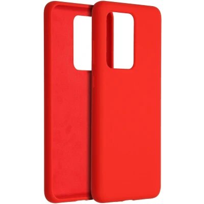 Afbeelding van Accezz Hoesje Geschikt voor Samsung Galaxy S20 Ultra Siliconen Liquid Silicone Backcover Rood
