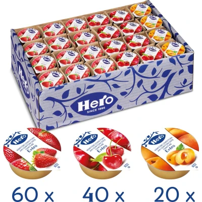 Afbeelding van Hero Jam Assorti Cups 120x25g