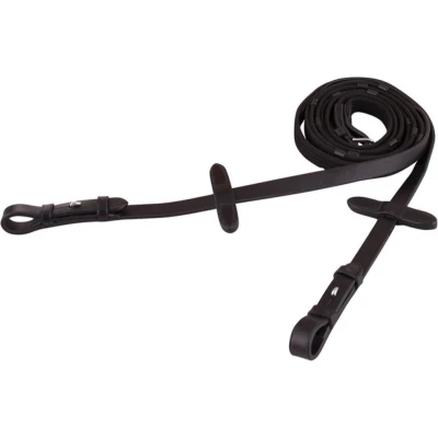 Afbeelding van BR Teugel Linnen 19mm Blind/ronde Gesp Zwart/Zilver Pony