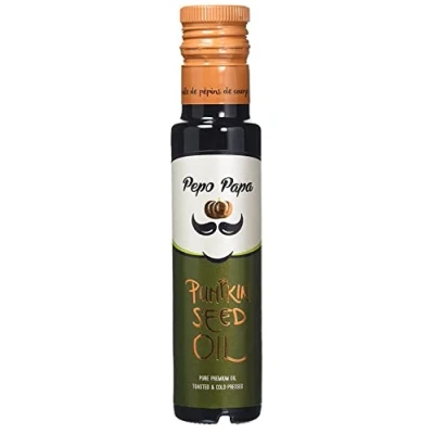Afbeelding van Pepo Papa Pompoenpitolie Pure Premium olie geroosterd en koudgeperst Veganistisch Gemaakt in Hongarije (100 ml)