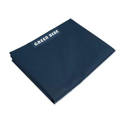 Afbeelding van Green Bean© Square XXL zitzakhoes voor reuzezitzak, 140 x 180 cm pvc hoes binnen en buiten bekleding Bean Bag zitzak zonder vulling overtrek Lounge Chair wasbaar donkerblauw