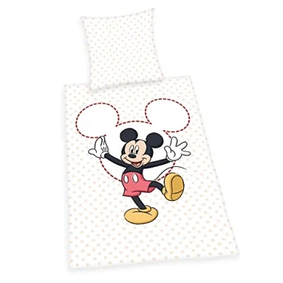 Afbeelding van Herding Disney Mickey Mouse katoenen beddengoed met kussensloop 80 x cm en dekbedovertrek 135 200 ritssluiting