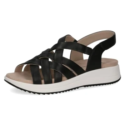 Afbeelding van Caprice Dames 9 28708 42 plateausandalen voor dames, Nappa zwart