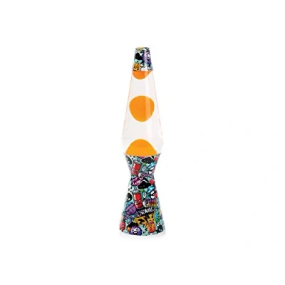Afbeelding van i Total Lavalamp Lava Lamp Sfeerlamp 40x9.2 cm Glas/Aluminium 30W Urban Graffiti XL1774