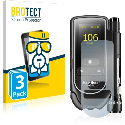 Afbeelding van BROTECT Screenprotector voor Accu Chek Mobile Folie Beschermfolie Beschermglas transparant (3 Stuks)