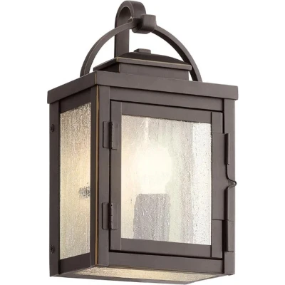Afbeelding van Kichler LED Wand Buitenlamp Carlson 1X E27 Max 60W IP44 Dimbaar Rubbed Bronze
