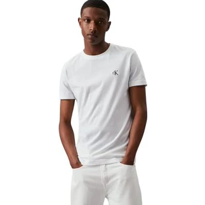 Image de Calvin Klein Jeans Homme T shirt Ck Essential Slim Tee, Bright White, M