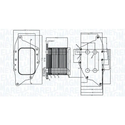 Afbeelding van Oliekoeler, motorolie MAGNETI MARELLI 350300005000, voor o.a. BMW