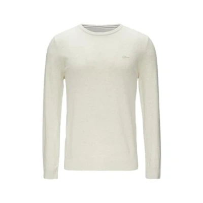 Image de s.Oliver Pull en tricot avec logo brodé, 03w0 Crème, XXL