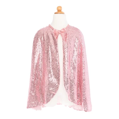 Afbeelding van Great Pretenders Glitter cape roze 4 6 jaar