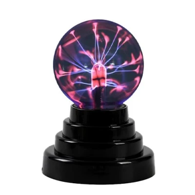 Afbeelding van Plasma bol Discolamp Plasmalamp Aanraak gevoelig Geluid Draadloos Zwart 14cm Klein