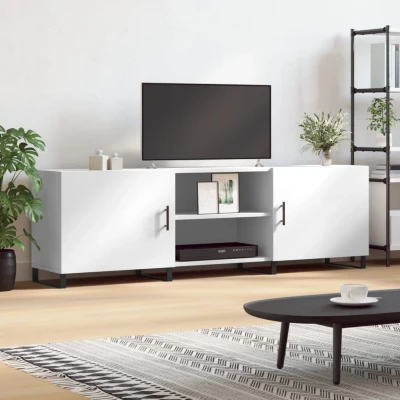 Afbeelding van Tv meubel 150x30x50 cm bewerkt hout wit