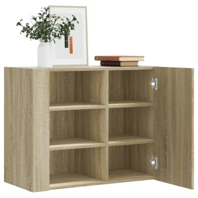 Afbeelding van Wandkast 75x35x60 cm bewerkt hout sonoma eikenkleurig