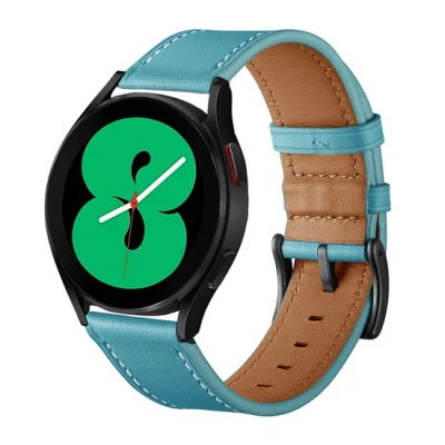 Afbeelding van Garmin Forerunner 255 lederen bandje Blauw Kunstleer