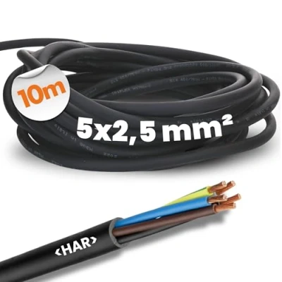 Afbeelding van LAPP 16001293 1 Rubberkabel H07RN F 5 x 2.5 mm² Zwart per meter