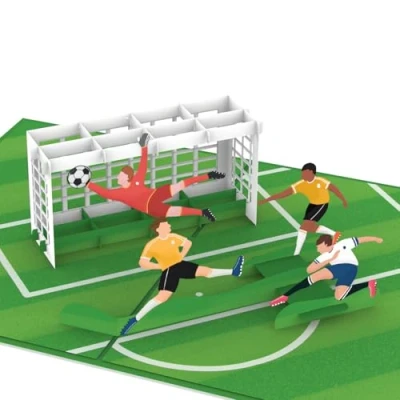Afbeelding van papercrush® Voetbal pop upkaart 3D verjaardagskaart of goed voor voetbalfans (kinderen, tieners en mannen), grappige cadeaukaart kinderverjaardag meisjes jongens