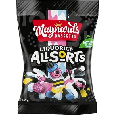 Afbeelding van Maynards Bassetts Allsorts zoethoutsnoepzakjes, 165 g