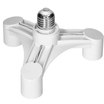 Afbeelding van MIRATIC Verlengstuk E27 fitting adapter lamp houder meerdere lampen met en dief multi (3 x breed)