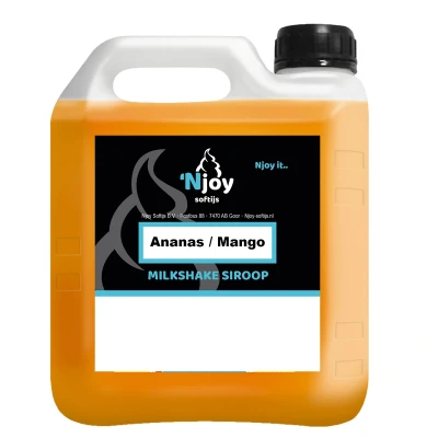 Afbeelding van Njoy Milkshake Siroop Ananas/Mango (2 liter)