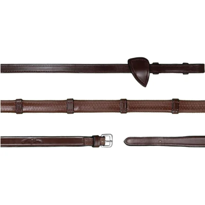 Afbeelding van Dyon Teugels 7 Loops New English Collection 1/2 Rubber Bruin Pony Agradi.be