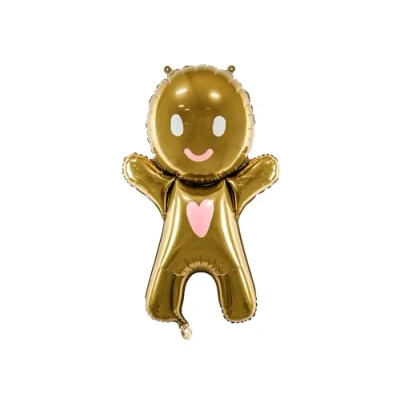 Afbeelding van Partydeco Folieballon Gingerbread Poppetje 58 x 86 cm