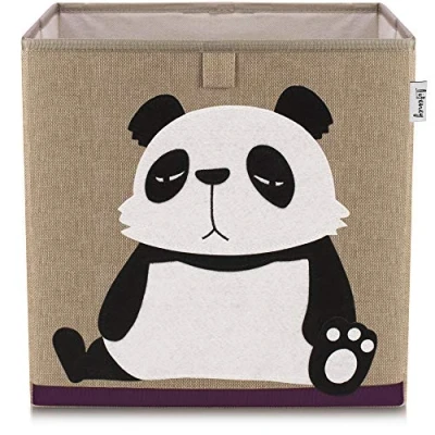 Afbeelding van Panda&quot; stoffen opbergbox voor kinderen, Ikea Kallax Lifeney compatibel