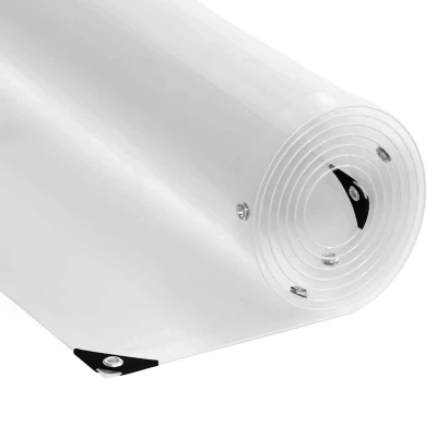 Afbeelding van vidaXL Doorzichtig zeildoek met zeilringen 5x8 m PVC