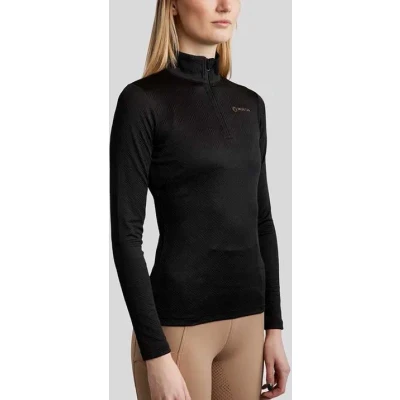 Afbeelding van MoCilia Jacquard REFINED Trainingshirt black maat S