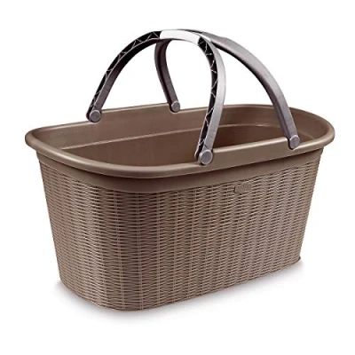 Afbeelding van Stefanplast Elegance Wasmand met handgrepen, taupe, 38 x 58 29,5 cm