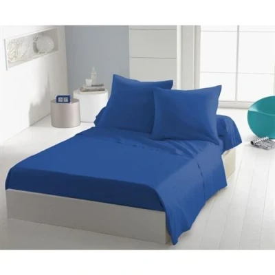 Image de Drap Plat Home Linge Passion 180 X 290 Cm 1 Personne Bleu
