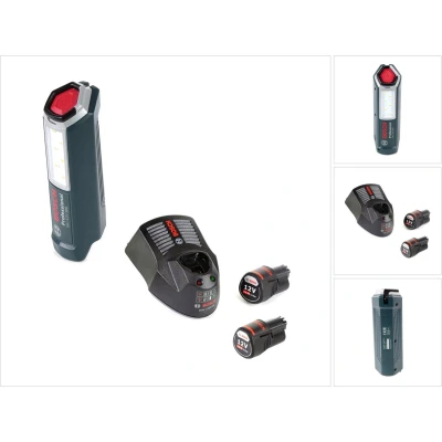 Afbeelding van Bosch Professional GLI 12V 300 acculamp + 2x GBA 12 V 3,0 Ah accu GAL 1230 oplader