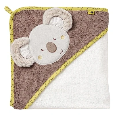 Afbeelding van Fehn 064179 badhanddoek met capuchon Australia van katoen een koala schattig voor baby&#039;s en peuters vanaf 0 maanden. Afmetingen: 80 x cm.