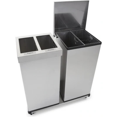 Afbeelding van Carro Lift Recycling 2 x 52,5 ltr RVS