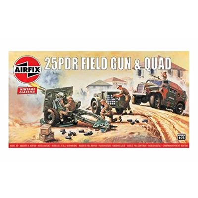 Afbeelding van Airfix 25pdr Field Gun (Af01305v) modelbouwsets, hobbybouwspeelgoed voor kinderen, modelverf en accessoires