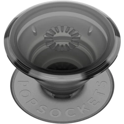 Afbeelding van PopSockets: PopGrip Uittrekbare Greep en Standaard voor Smartphones Tablets met een Verwisselbare PopTop Translucent Black Smoke