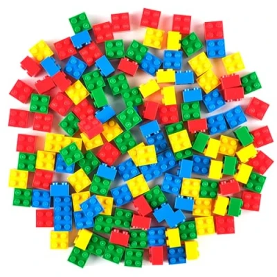 Afbeelding van Strictly Briks Klassieke bouwsteenstarterset, blauw, groen, rood en geel, 144 stuks, 5,1 x cm, creatieve speelset vanaf 3 jaar, 100% compatibel met alle grote merken