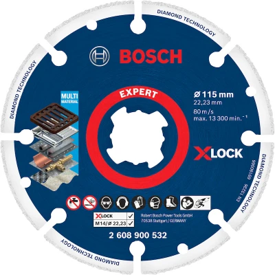 Image de BOSCH 2608900532 Disque à tronçonner Expert Diamond Metal Wheel X LOCK 115x22,23 mm