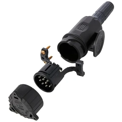 Image de HELLA Fiche 12V 7pôle Raccord plat Longueur: 94mm Aluminium argent DIN/ISO: 1724 N Typ Quantité: 25 8JA 005 951 041
