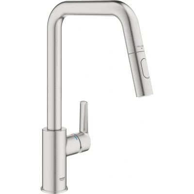 Afbeelding van GROHE QuickFix Start keukenmengkraan met hoge uittrekbare uitloop
