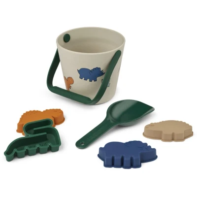 Afbeelding van Gilma Dino Beach Set Dinosaurs / Mist Liewood Strandspeelgoed