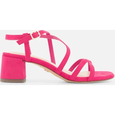 Afbeelding van Tamaris Sandalen met hak roze Textiel Dames Maat 37
