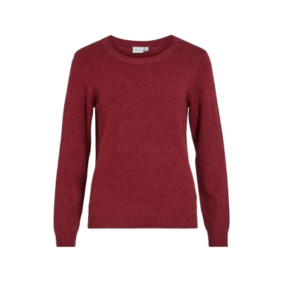 Afbeelding van VILA Viril Oneck L/S NOOS Trui, Dames, Maat: XXL, Ziegelrot