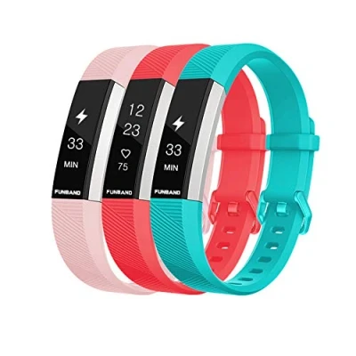 Afbeelding van FunBand Armband voor Fitbit Alta HR en Alta, zachte siliconen band, verstelbaar, sportaccessoires (3 stuks)