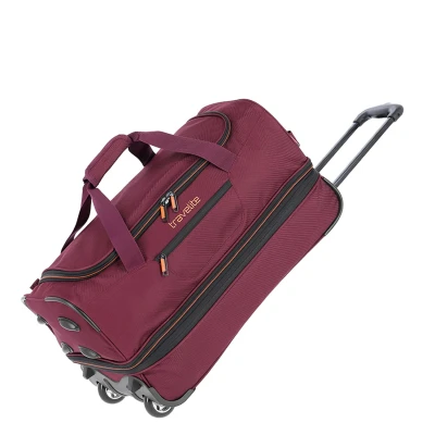 Afbeelding van Travelite Basics Wheeled Duffle 55 Expandable dark red Handbagage koffer Trolley