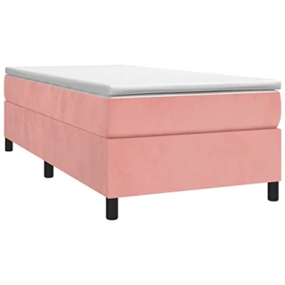 Image de vidaXL Cadre de lit sans matelas rose 90x200 cm velours3120753