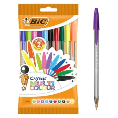Afbeelding van Bic Balpennen Cristal Multicolor 15 Cm 1,6 Mm 10 Stuks