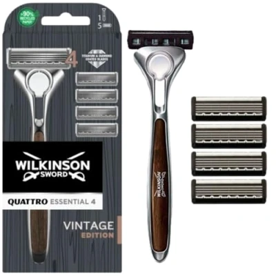 Afbeelding van Wilkinson Scheermes quattro vintage incl 4 mesjes