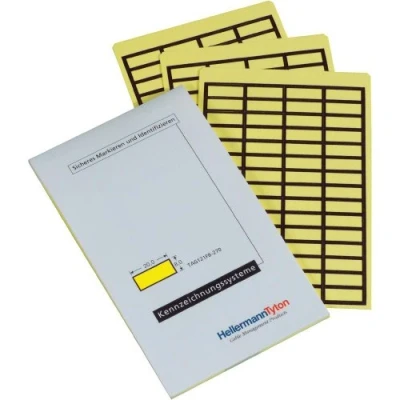Afbeelding van HellermannTyton 598 92127 TAG121FB 270 YE Kabeletiket Helasign 20 x 8 mm Kleur van het label: Geel Aantal etiketten: 600