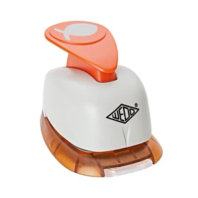 Afbeelding van Wedo 168148 Kleine vis perforator (met praktische opvangbak, uitsparing 1,6 x 0,6 cm) grijs/oranje
